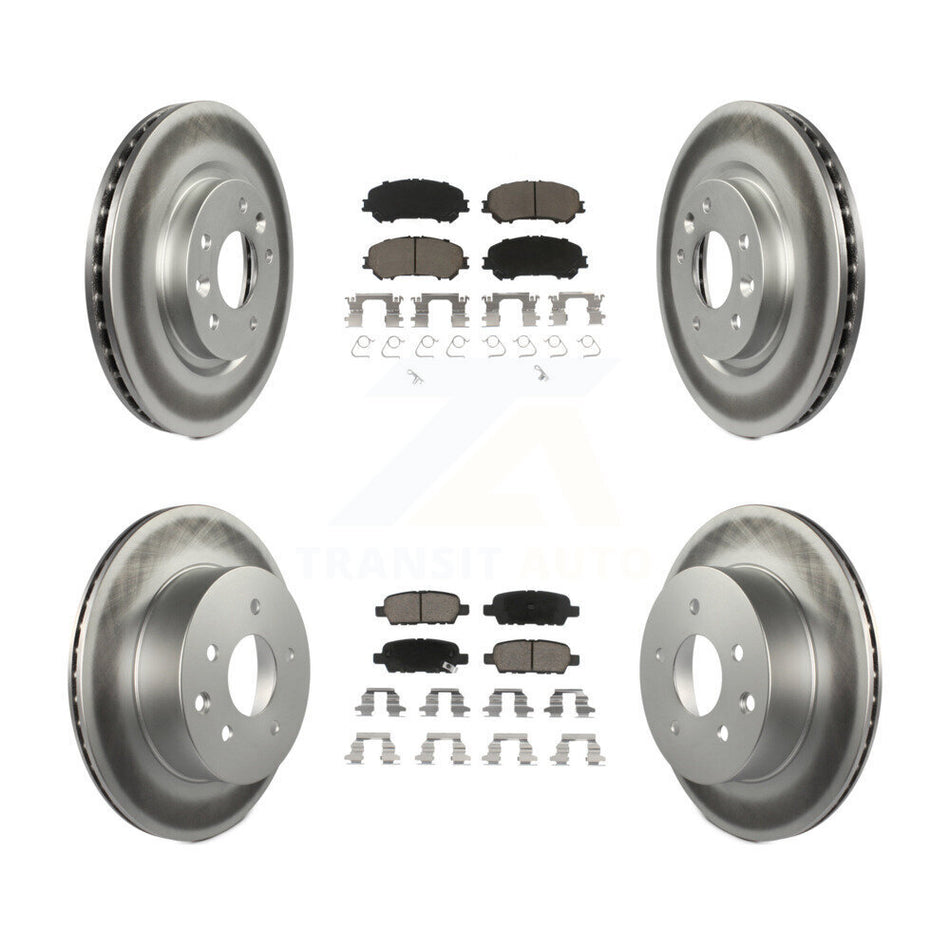 Front Rear Coated Disc Brake Rotors And Ceramic Pads Kit For Nissan Rogue Sport Qashqai KGC-101156