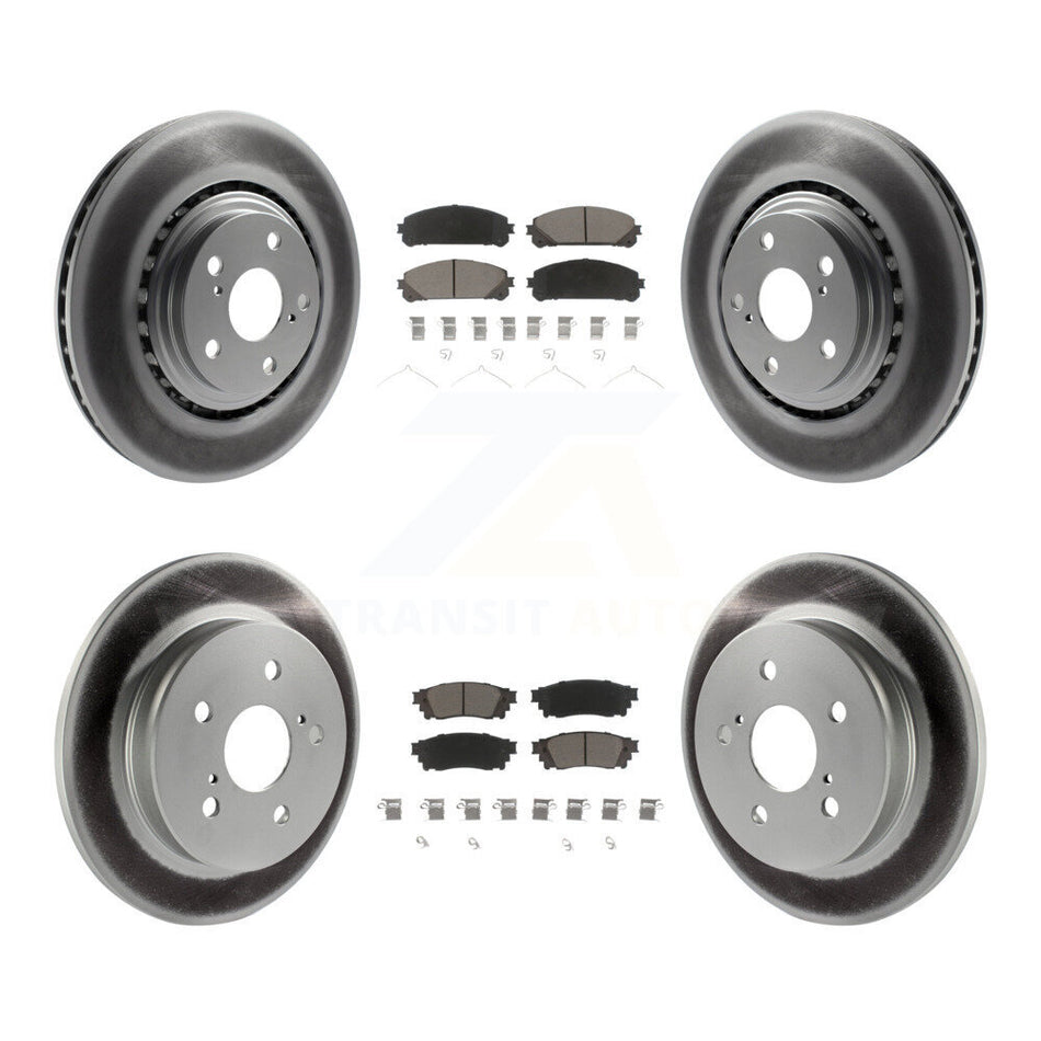 Front Rear Coated Disc Brake Rotors And Ceramic Pads Kit For Lexus NX200t NX300 NX300h KGC-101204