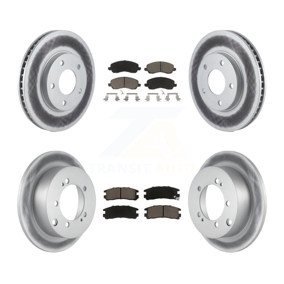 Front Rear Coated Disc Brake Rotors And Ceramic Pads Kit For Chrysler Sebring Mitsubishi Dodge Stratus Eclipse Galant KGC-101209