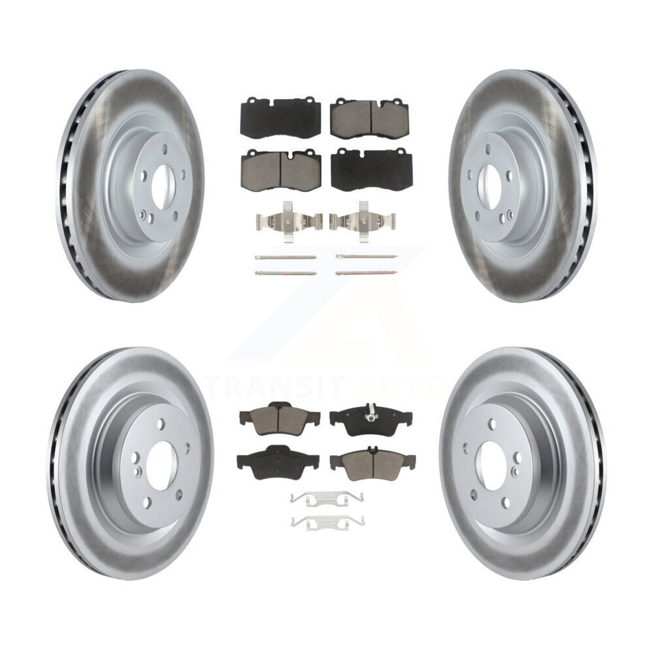 Front Rear Coated Disc Brake Rotors And Ceramic Pads Kit For Mercedes-Benz S550 SL550 S600 CL550 S400 S350 CL600 S450 KGC-101259