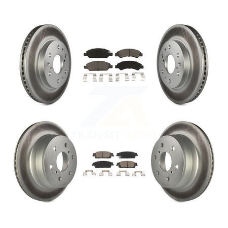 Front Rear Coat Brake Rotor Ceramic Pad Kit For GMC Sierra 1500 Chevrolet Silverado Tahoe KGC-101262