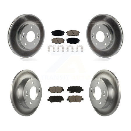 Front Rear Coated Brake Rotors Ceramic Pad Kit For Kia Hyundai Forte Kona Soul Elantra GT KGC-101268