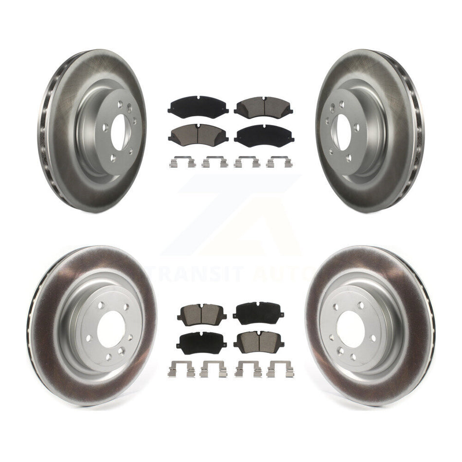 Front Rear Coated Disc Brake Rotors And Ceramic Pads Kit For Land Rover Range Sport Discovery KGC-101294
