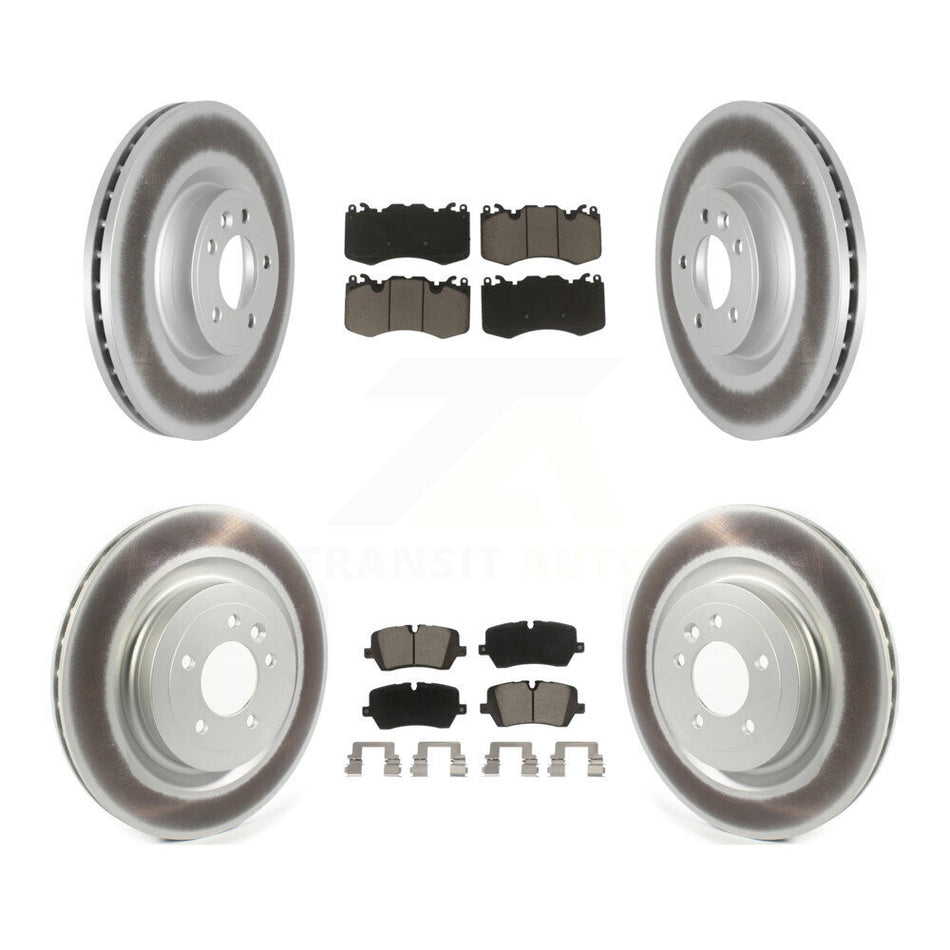 Front Rear Coated Disc Brake Rotors And Ceramic Pads Kit For Land Rover Range Sport With 363mm Diameter Rotor KGC-101297