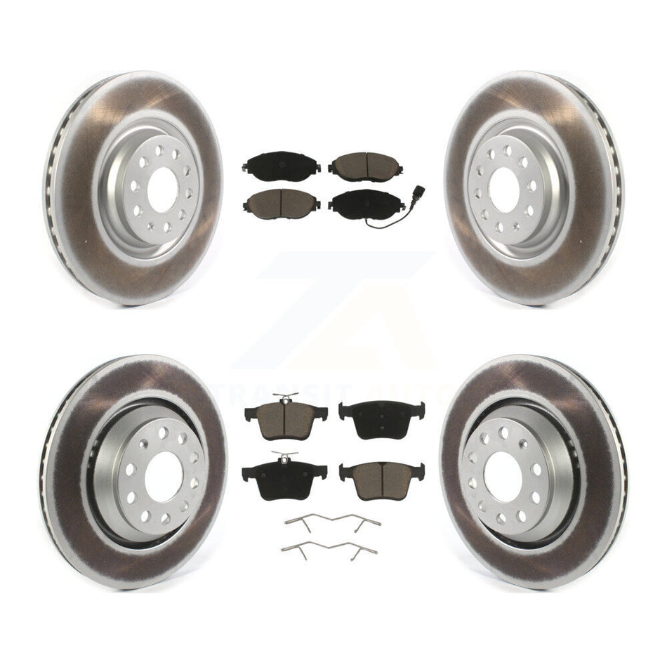 Front Rear Coated Disc Brake Rotors And Ceramic Pads Kit For Audi Volkswagen Golf R S3 Q3 Arteon KGC-101323