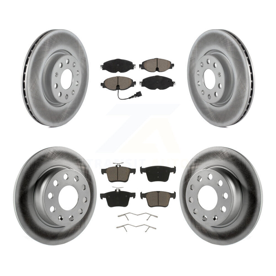Front Rear Coat Brake Rotor Ceramic Pad Kit For Volkswagen Taos Audi A3 Quattro Sportback KGC-101325