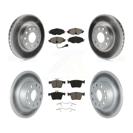 Front Rear Coated Disc Brake Rotors And Ceramic Pads Kit For Volkswagen Jetta Taos KGC-101328