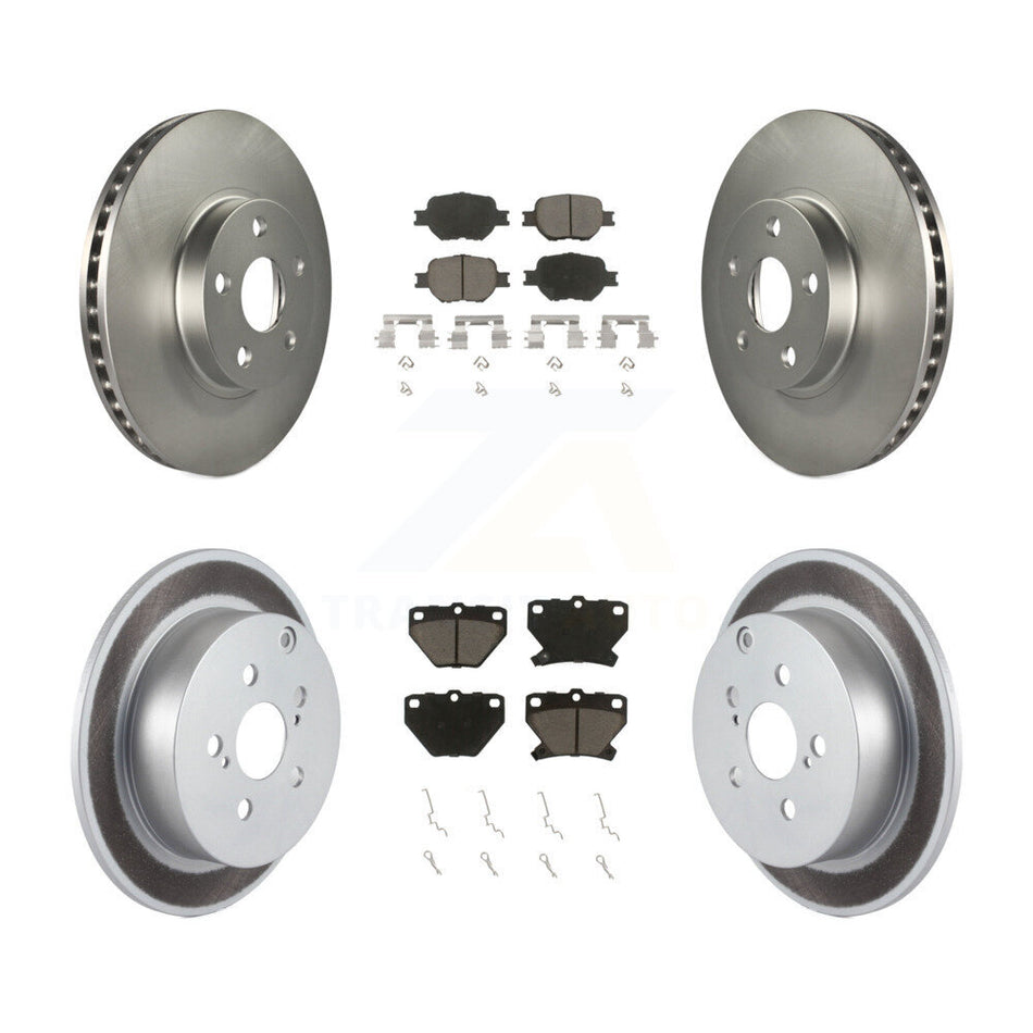 Front Rear Coated Disc Brake Rotors And Ceramic Pads Kit For Toyota Celica KGC-101331