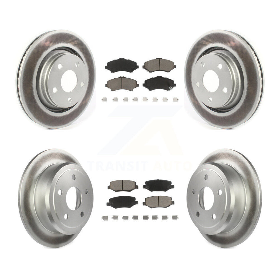 Front Rear Coated Disc Brake Rotors And Ceramic Pads Kit For Jeep Wrangler JK With 332mm Diameter Rotor KGC-101335