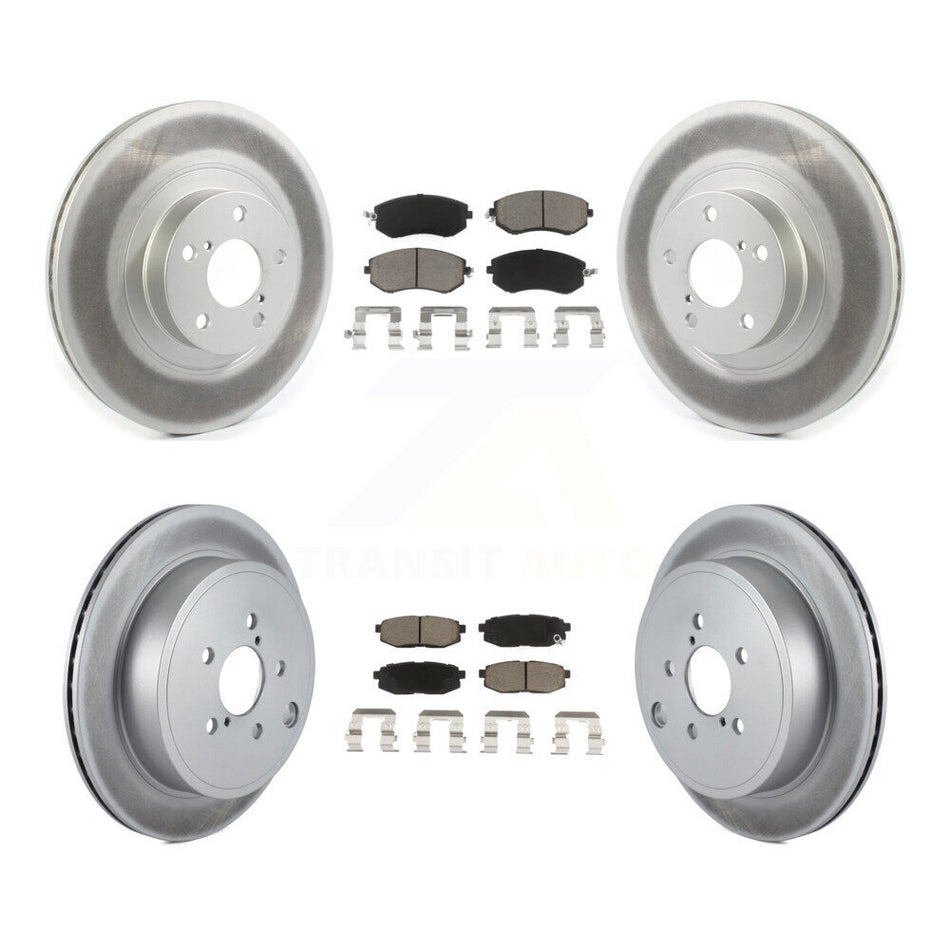 Front Rear Coated Disc Brake Rotors And Ceramic Pads Kit For Toyota 86 KGC-101340