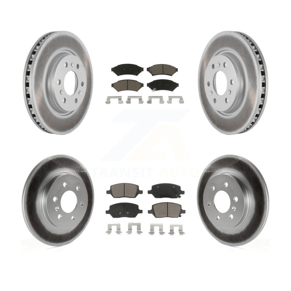 Front Rear Coated Disc Brake Rotors And Ceramic Pads Kit For Chevrolet Uplander Buick Terraza Pontiac Montana Saturn Relay KGC-101378
