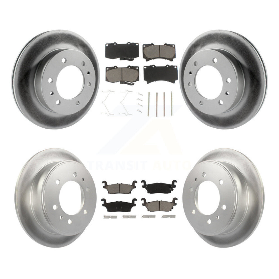 Front Rear Coated Disc Brake Rotors And Ceramic Pads Kit For Hummer H3 H3T KGC-101382