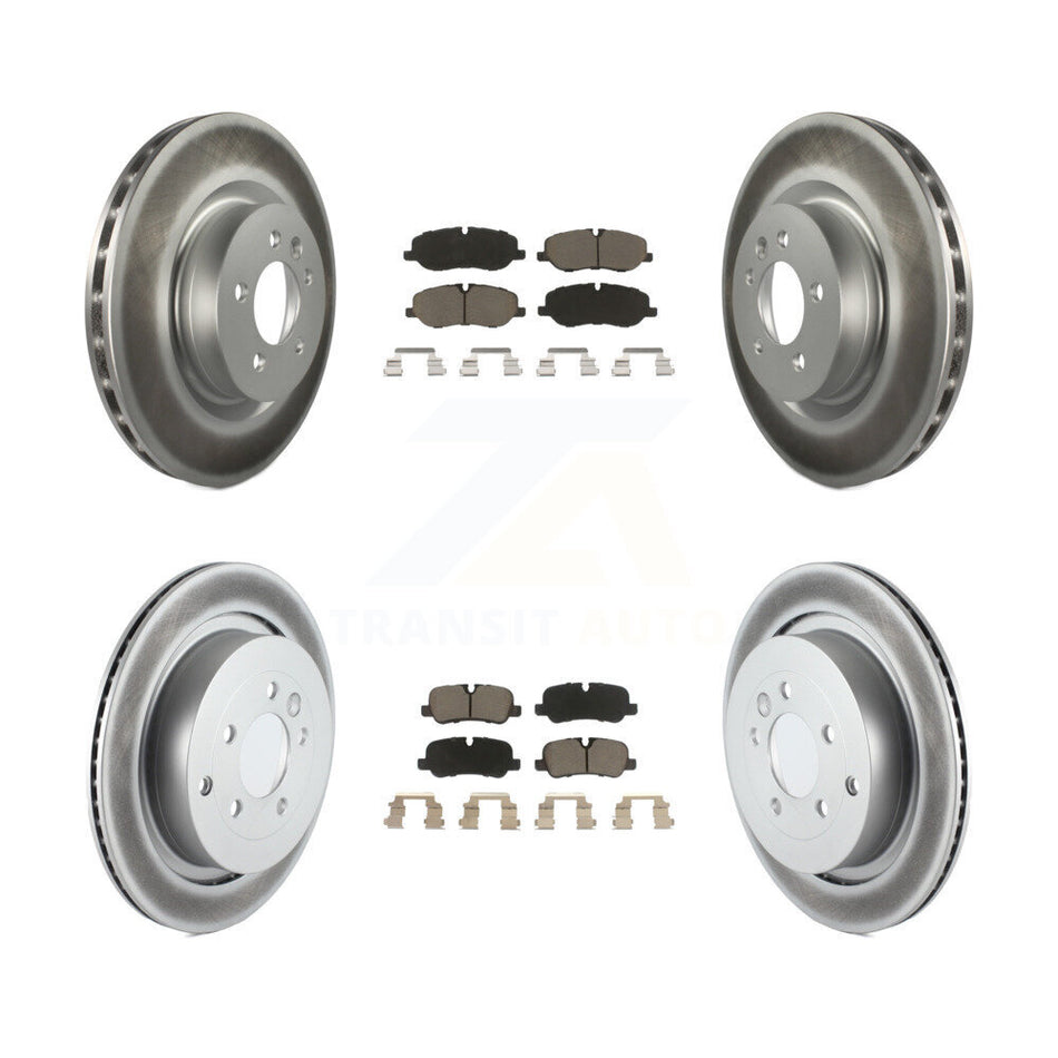 Front Rear Coated Disc Brake Rotors And Ceramic Pads Kit For 2006-2007 Land Rover Range Sport Supercharged KGC-101390