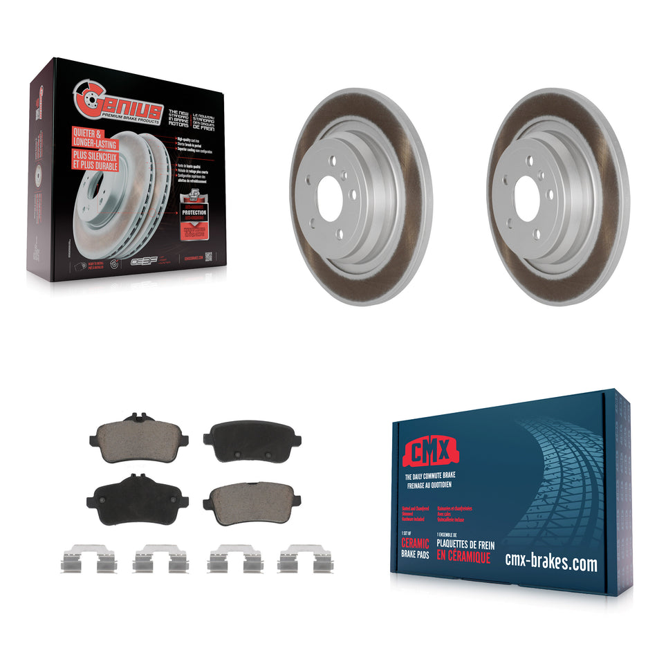 Rear Coated Disc Brake Rotors And Ceramic Pads Kit For Mercedes-Benz ML350 GLE350 ML250 GLE300d KGC-101411