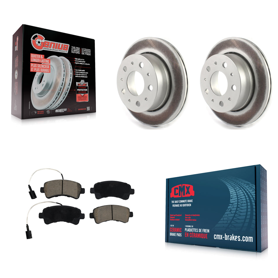 Rear Coat Brake Rotors Ceramic Pad Kit For Ram ProMaster 2500 3500 1500 With Vented Rotor KGC-101412