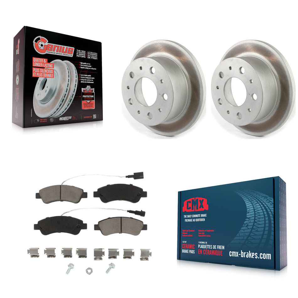 Rear Coated Disc Brake Rotors And Ceramic Pads Kit For Ram ProMaster 1500 2500 3500 KGC-101413