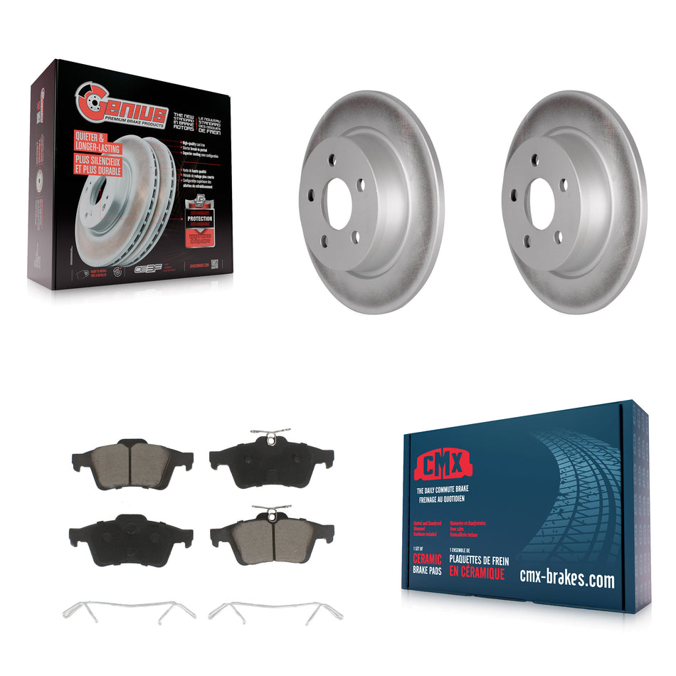 Rear Coated Disc Brake Rotors And Ceramic Pads Kit For Ford Transit Connect KGC-101420