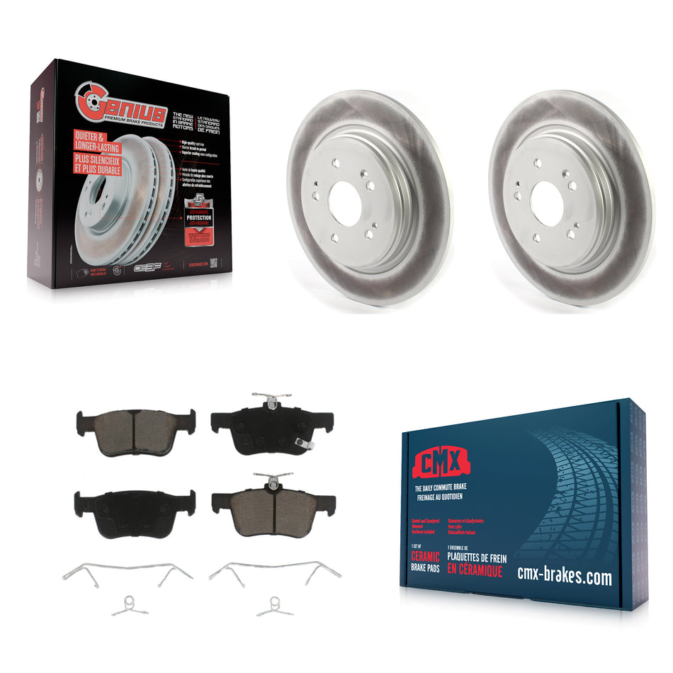 Rear Coated Disc Brake Rotors And Ceramic Pads Kit For 2019-2022 Acura RDX KGC-101422