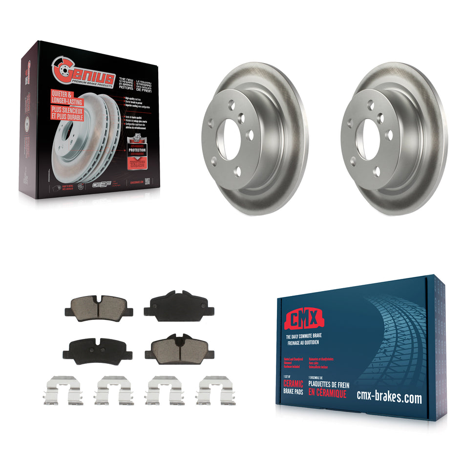 Rear Coated Disc Brake Rotors And Ceramic Pads Kit For Mini Cooper KGC-101429