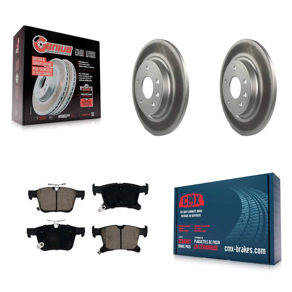 Rear Coated Disc Brake Rotors Ceramic Pad Kit For Chrysler Pacifica Grand Caravan Voyager KGC-101433