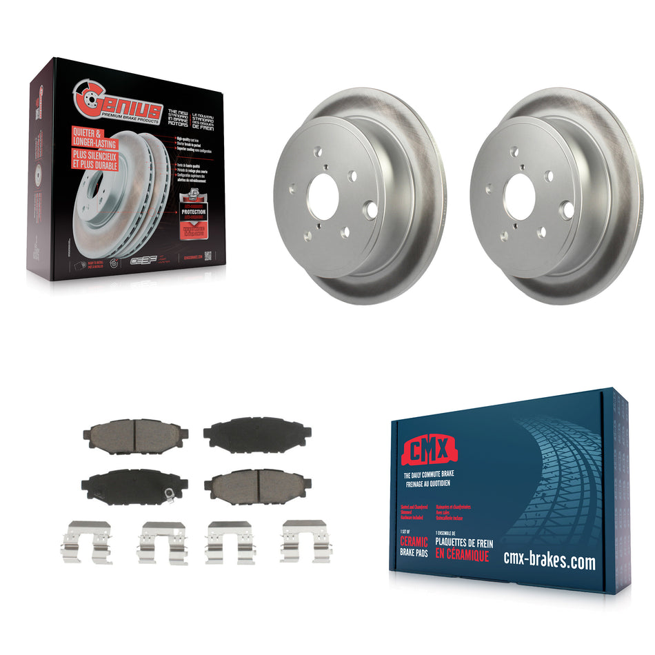 Rear Coated Disc Brake Rotors And Ceramic Pads Kit For Subaru WRX KGC-101444