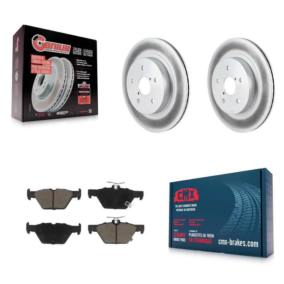 Rear Coated Disc Brake Rotors And Ceramic Pads Kit For Subaru Outback Legacy WRX KGC-101445
