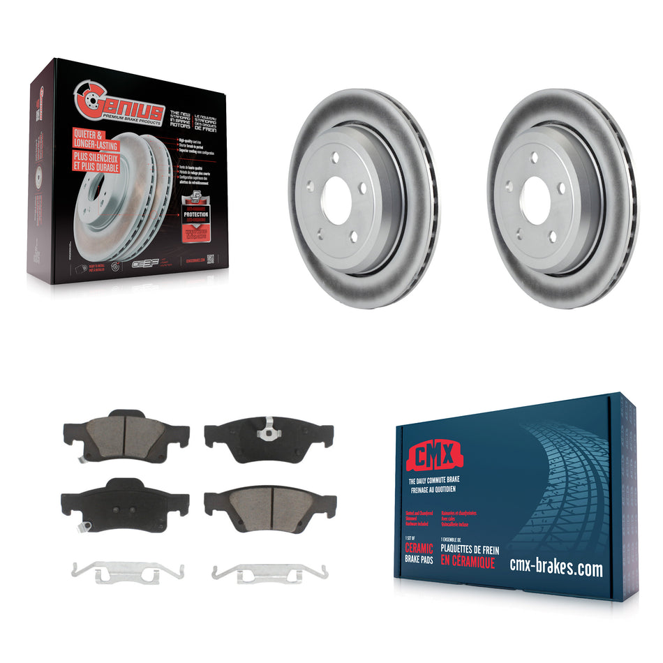 Rear Coated Disc Brake Rotors And Ceramic Pads Kit For Jeep Grand Cherokee Dodge Durango WK KGC-101474