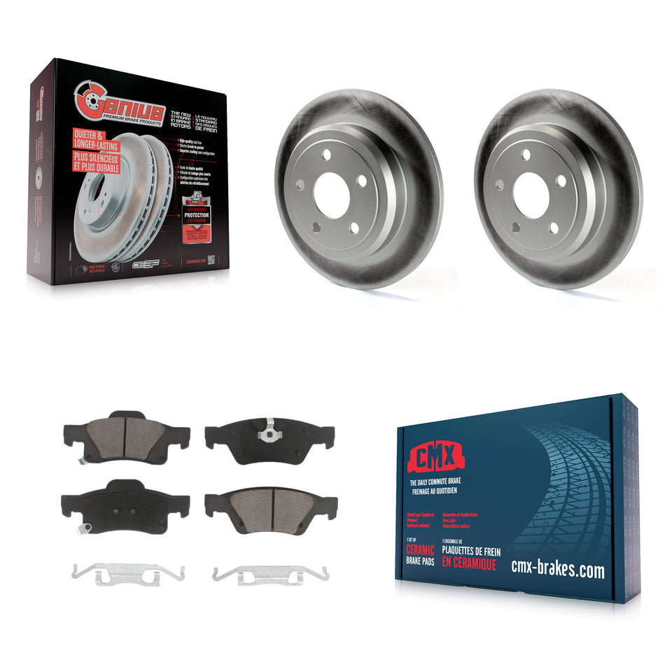 Rear Coated Disc Brake Rotors And Ceramic Pads Kit For Jeep Grand Cherokee Dodge Durango KGC-101475
