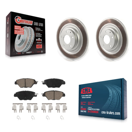 Rear Coated Disc Brake Rotors And Ceramic Pads Kit For 2016-2023 Mazda CX-9 KGC-101479