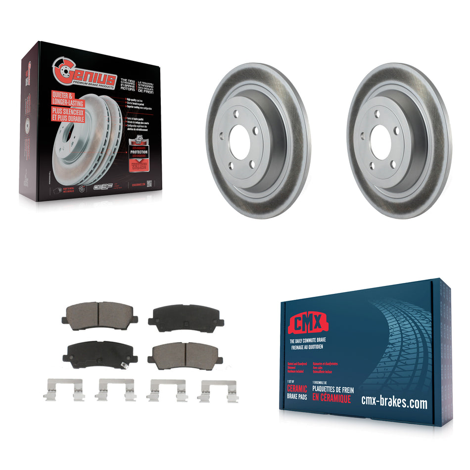 Rear Coated Disc Brake Rotors And Ceramic Pads Kit For Ford Mustang KGC-101480