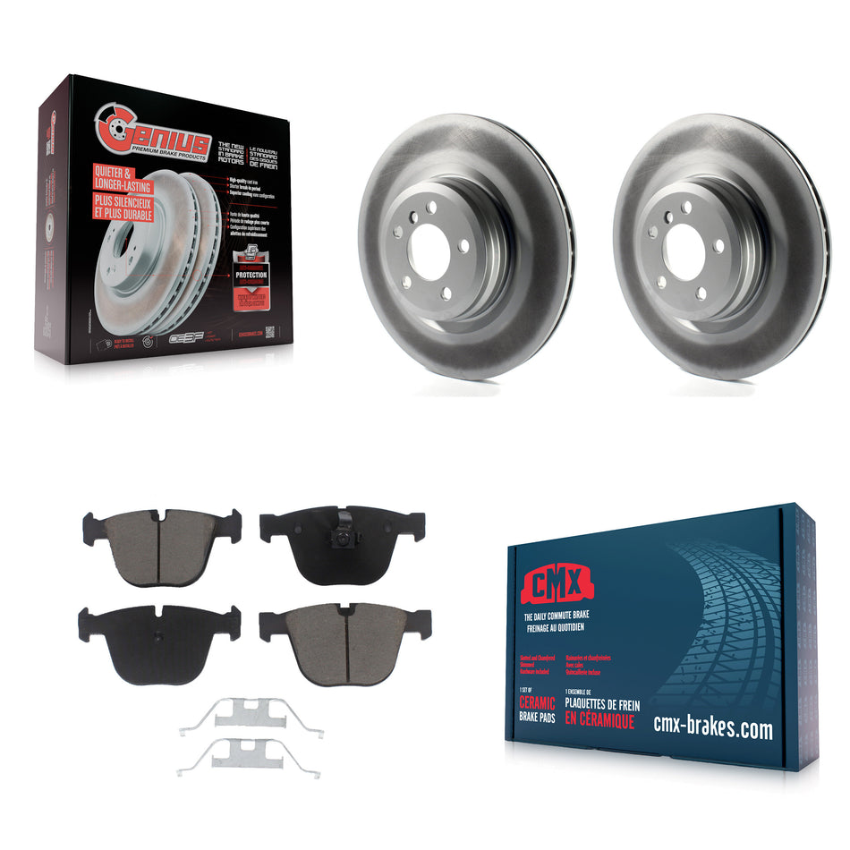Rear Coated Disc Brake Rotors And Ceramic Pads Kit For BMW 750Li xDrive 750i 550i GT Alpina B7 760Li B7L ActiveHybrid 7 KGC-101485