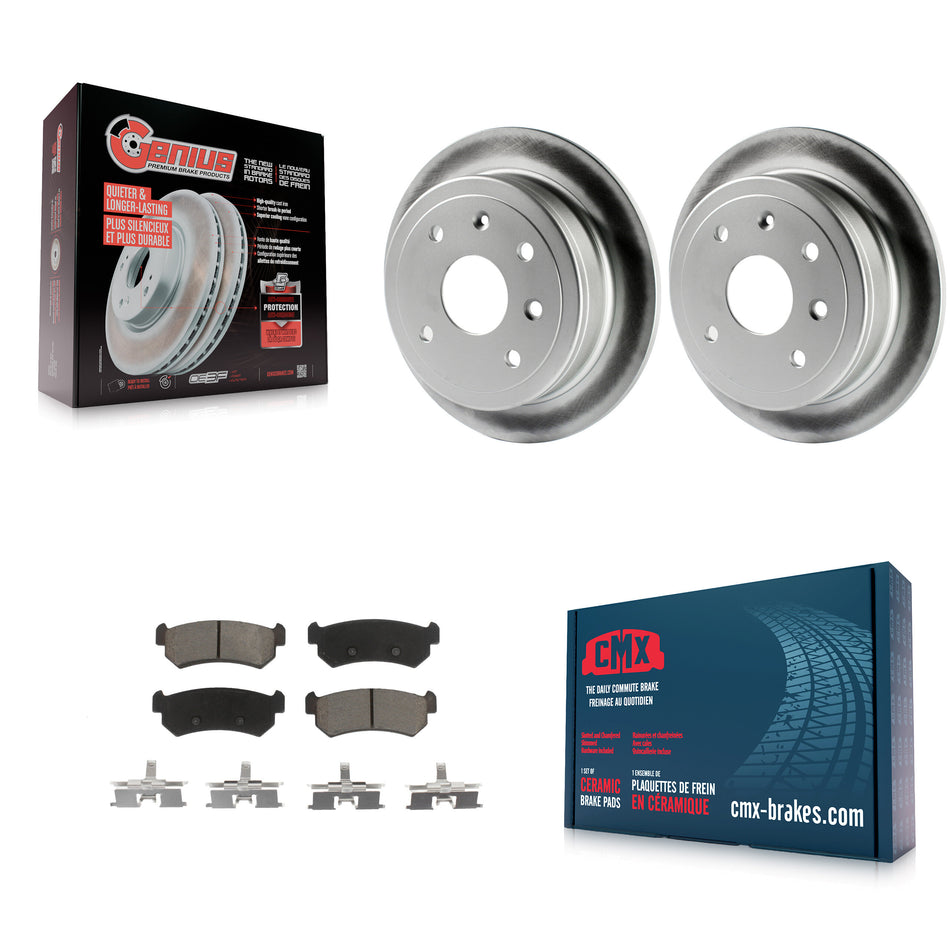 Rear Coated Disc Brake Rotors And Ceramic Pads Kit For Suzuki Forenza Reno Chevrolet Optra KGC-101487