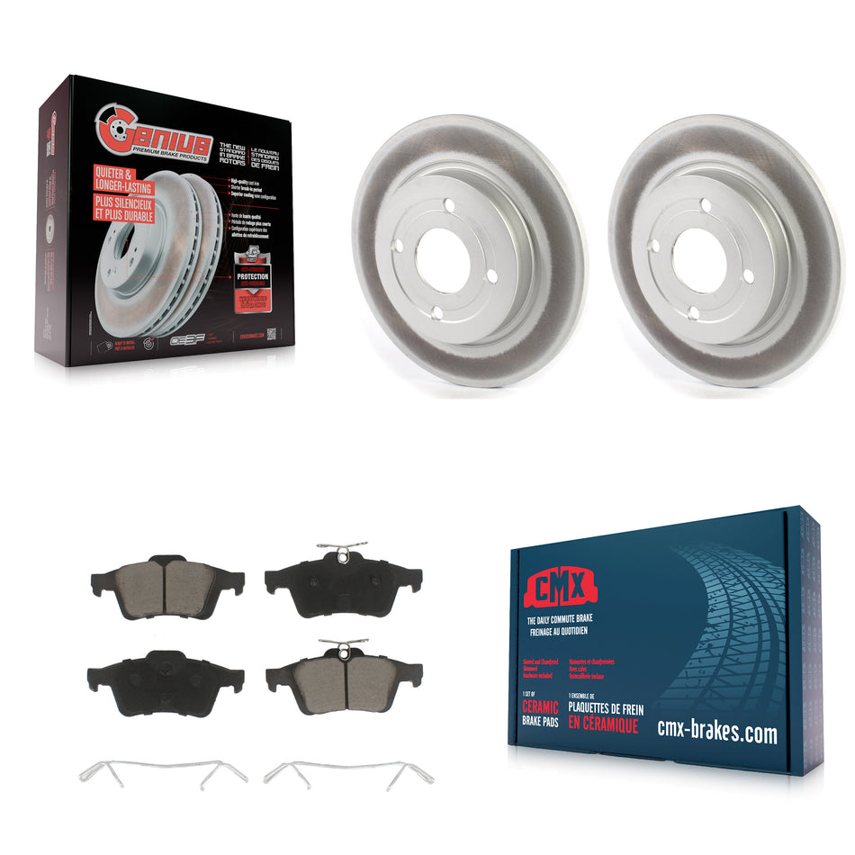 Rear Coated Disc Brake Rotors And Ceramic Pads Kit For Ford EcoSport KGC-101499