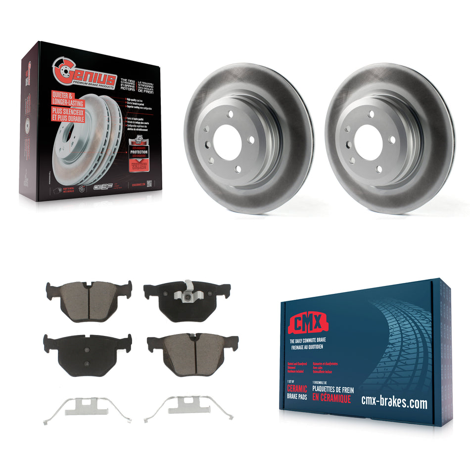 Rear Coated Disc Brake Rotors And Ceramic Pads Kit For BMW 335i X1 xDrive 330i 335xi 335d 330xi 335is KGC-101505