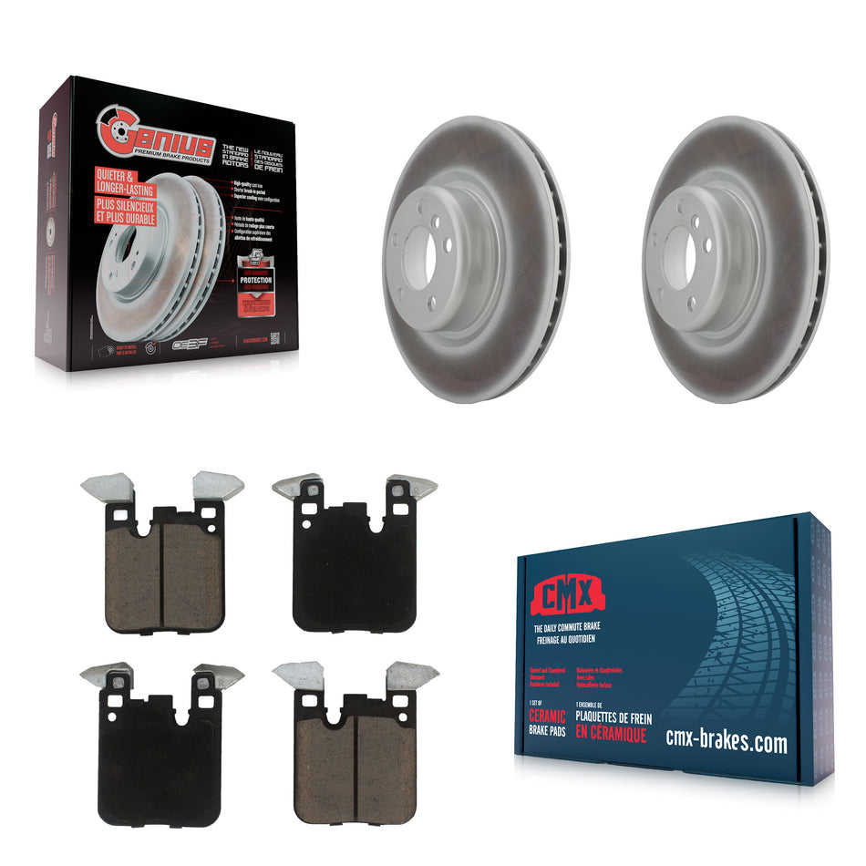 Rear Coated Disc Brake Rotors And Ceramic Pads Kit For BMW 328i 428i 320i xDrive 228i M235i 230i Gran Coupe M240i KGC-101507