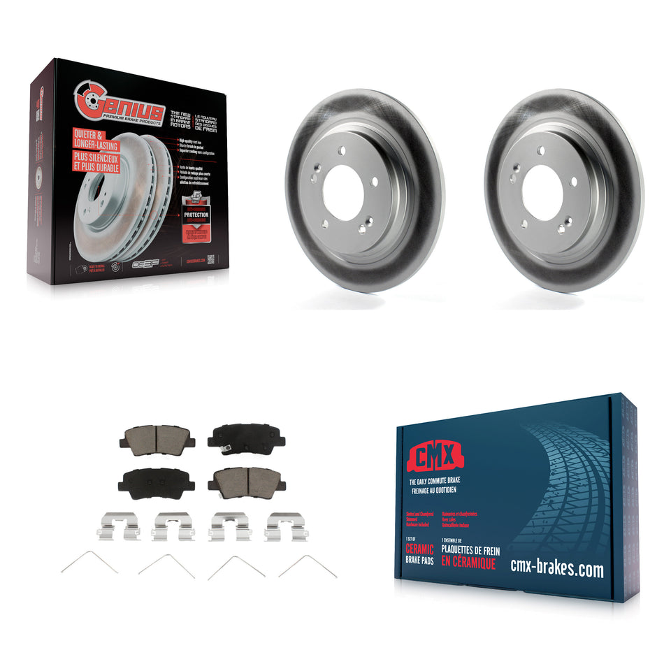 Rear Coated Disc Brake Rotors And Ceramic Pads Kit For Kia Niro Hyundai Ioniq Soul EV KGC-101510