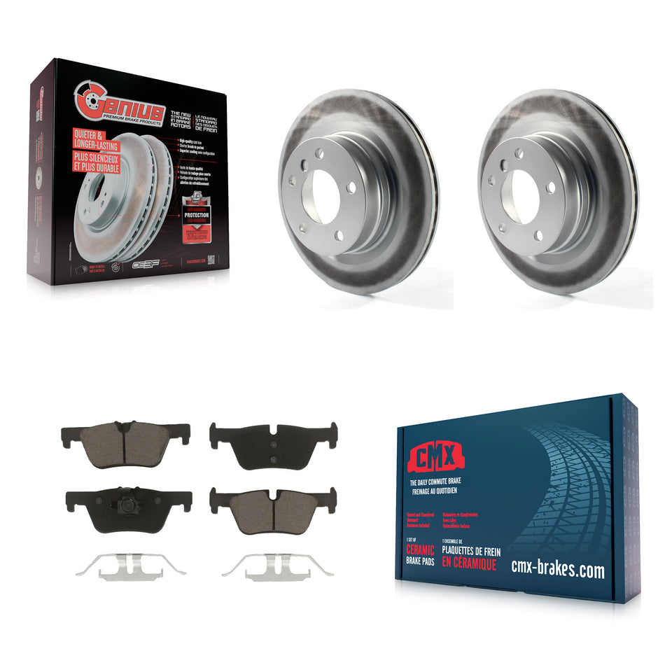 Rear Coated Disc Brake Rotors And Ceramic Pads Kit For BMW 328i 320i 428i 228i 230i 328d xDrive KGC-101512