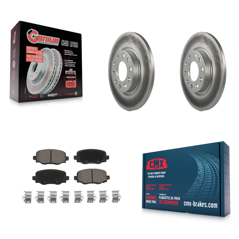 Rear Coated Disc Brake Rotors And Ceramic Pads Kit For Jeep Cherokee Chrysler 200 KGC-101522