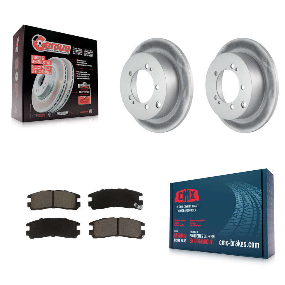 Rear Coated Disc Brake Rotors And Ceramic Pads Kit For Mitsubishi Chrysler Sebring Dodge Eclipse Stratus Galant Avenger Eagle Talon KGC-101524