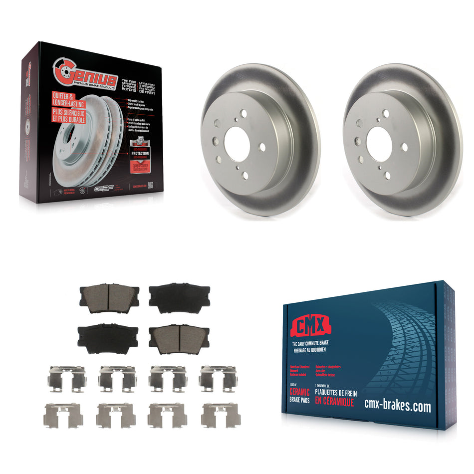 Rear Coated Disc Brake Rotors And Ceramic Pads Kit For Toyota Camry KGC-101531
