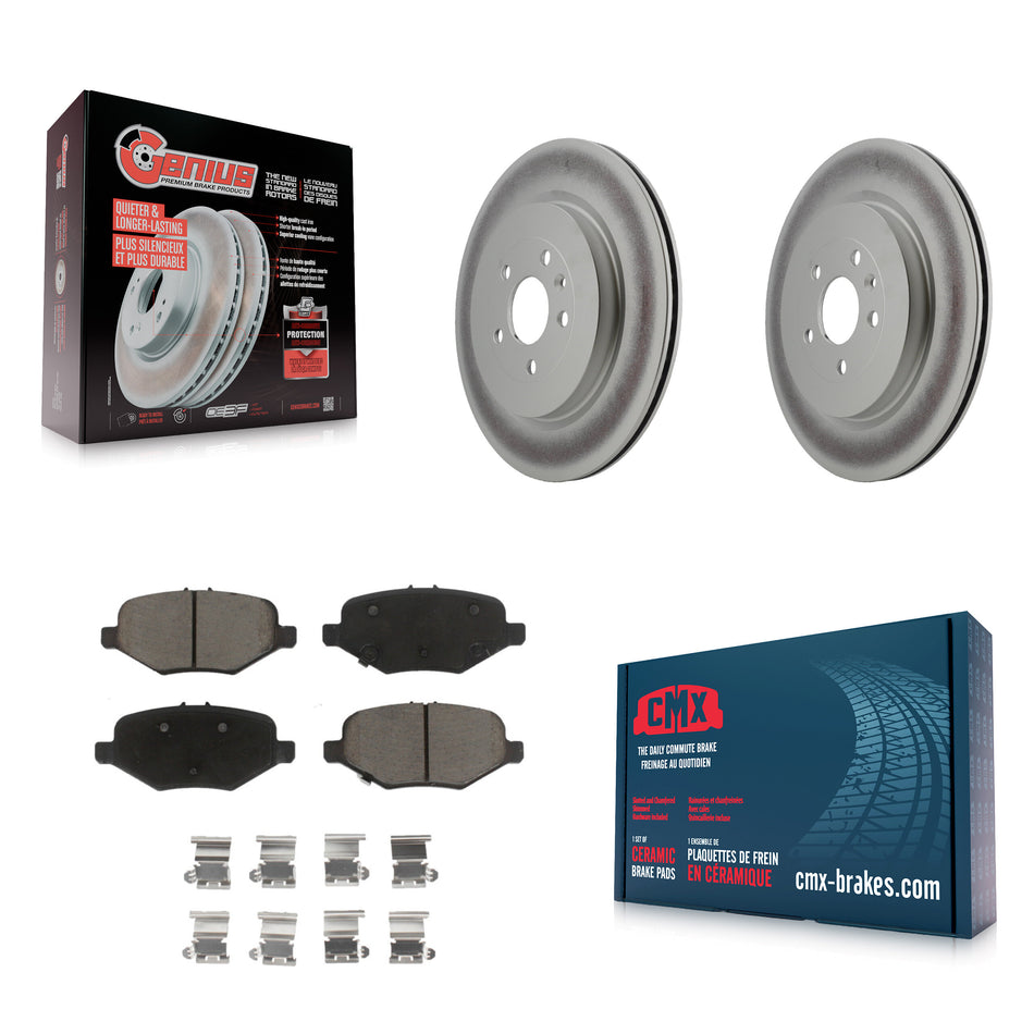 Rear Coated Disc Brake Rotors And Ceramic Pads Kit For Ford Explorer Taurus Flex Police Interceptor Sedan Lincoln MKT MKS Special Service KGC-101535