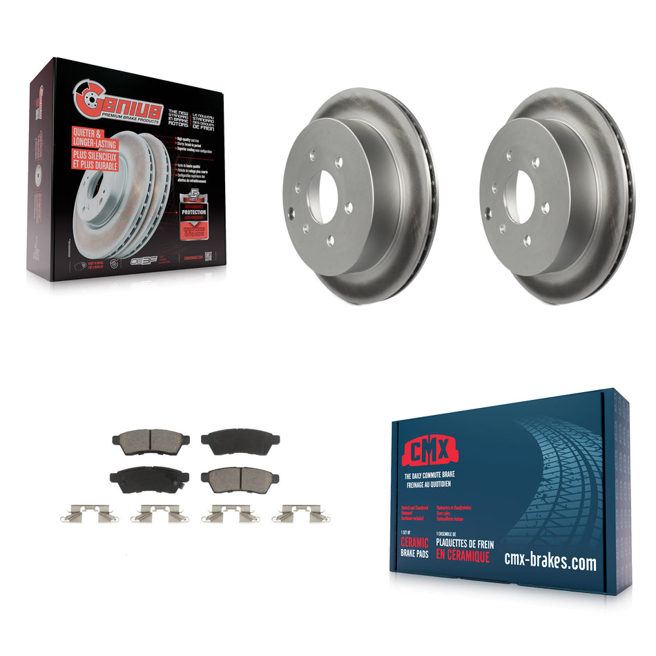 Rear Coated Disc Brake Rotors And Ceramic Pads Kit For Nissan Frontier Xterra Suzuki Equator KGC-101544