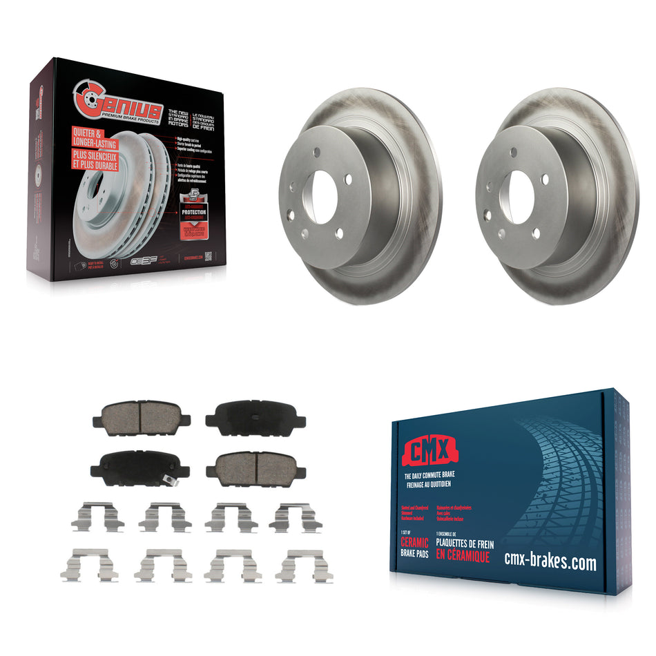 Rear Coated Disc Brake Rotors And Ceramic Pads Kit For Nissan Altima Sentra Maxima Juke KGC-101546