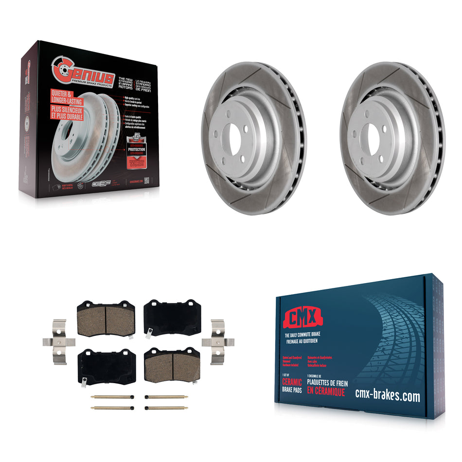 Rear Coated Disc Brake Rotors And Ceramic Pads Kit For Dodge Charger Chrysler 300 Challenger Magnum KGC-101549