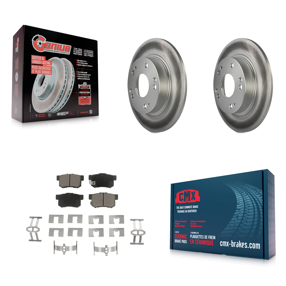 Rear Coated Disc Brake Rotors And Ceramic Pads Kit For Honda Civic Acura ILX CSX KGC-101565