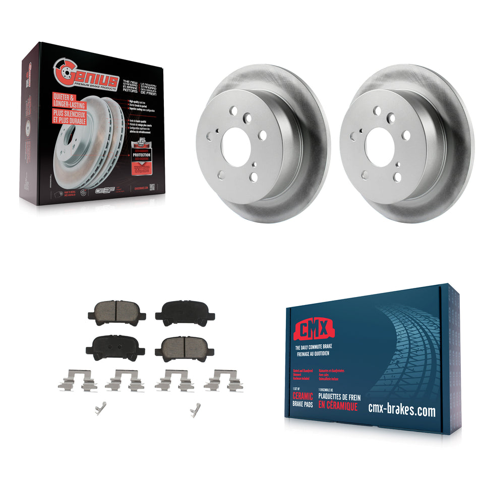 Rear Coated Disc Brake Rotors And Ceramic Pads Kit For Toyota Camry Avalon Solara KGC-101571