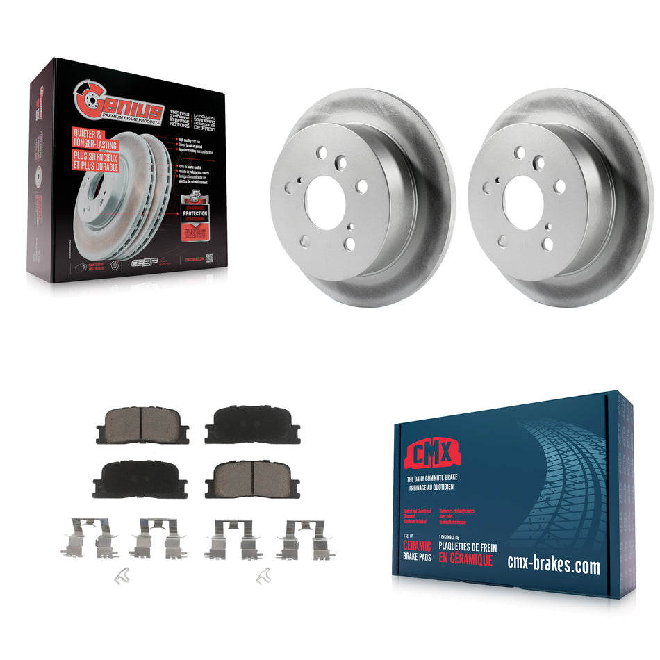 Rear Coated Disc Brake Rotors And Ceramic Pads Kit For Toyota Camry Lexus ES330 ES300 KGC-101572