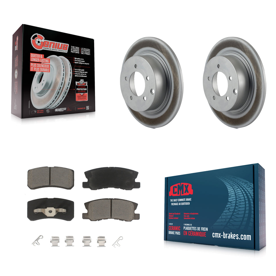 Rear Coated Disc Brake Rotors And Ceramic Pads Kit For Jeep Patriot Dodge Chrysler Compass Avenger 200 Mitsubishi Sebring Lancer Caliber Outlander Sport RVR KGC-101591