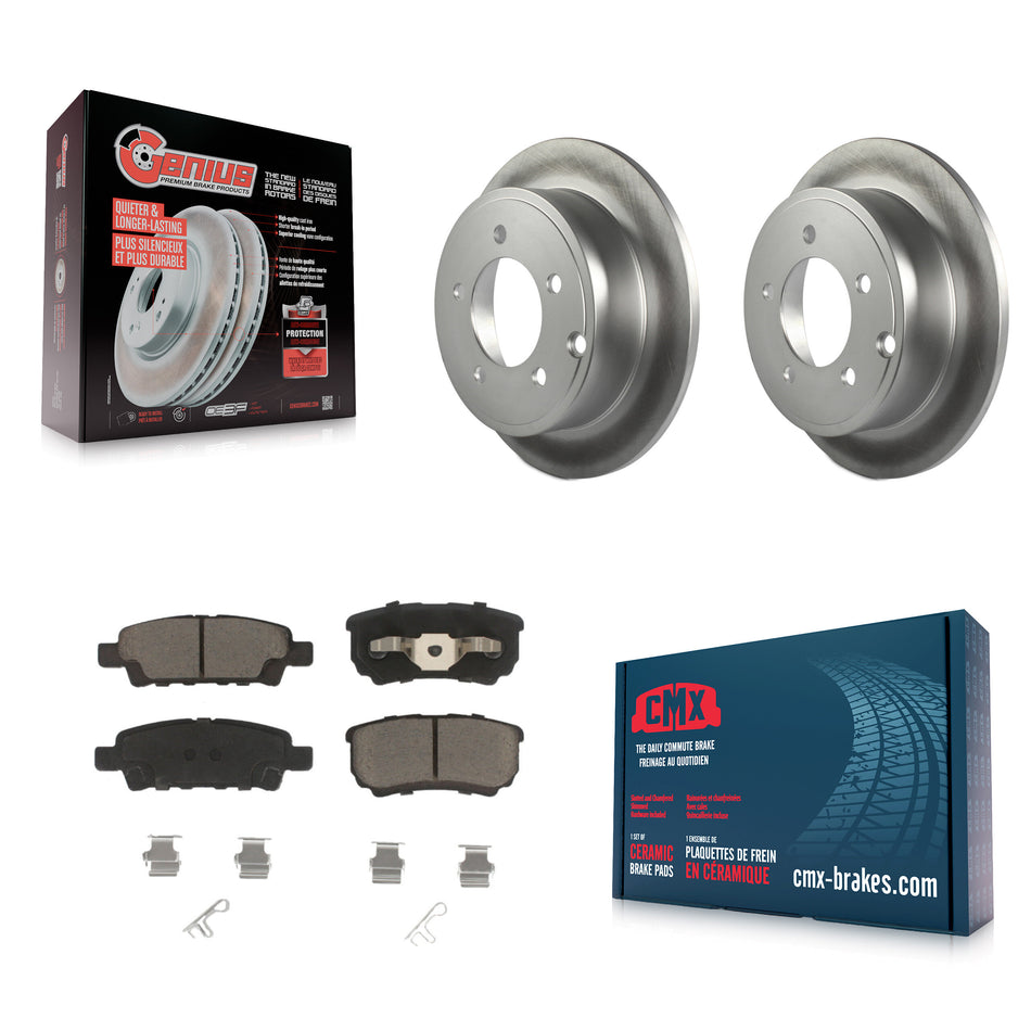 Rear Coated Disc Brake Rotors And Ceramic Pads Kit For Jeep Dodge Patriot Chrysler Compass Avenger 200 Caliber Sebring Mitsubishi Lancer KGC-101592