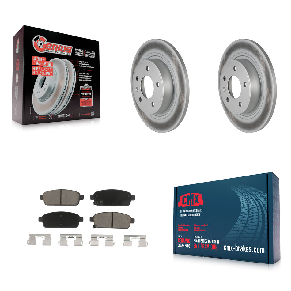 Rear Coated Disc Brake Rotors And Ceramic Pads Kit For Chevrolet Cruze Buick Verano Volt Cascada Cadillac ELR Orlando KGC-101598